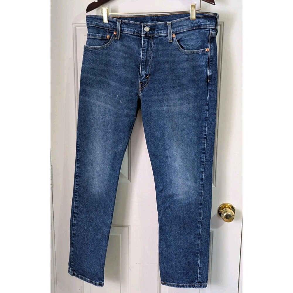 Levis 511 Mens Jeans 36x29 Blue Medium Denim Wash Distressed